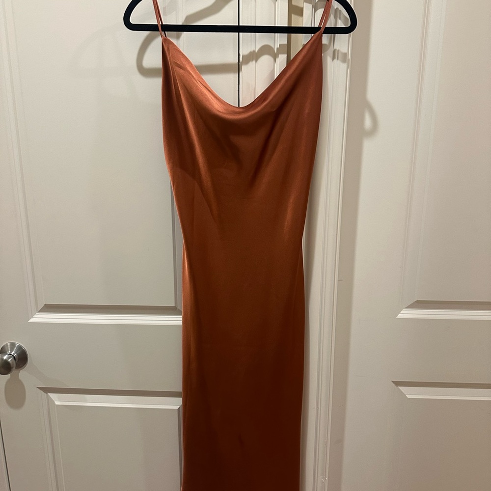 Petal & Pup Strapless Copper Dress